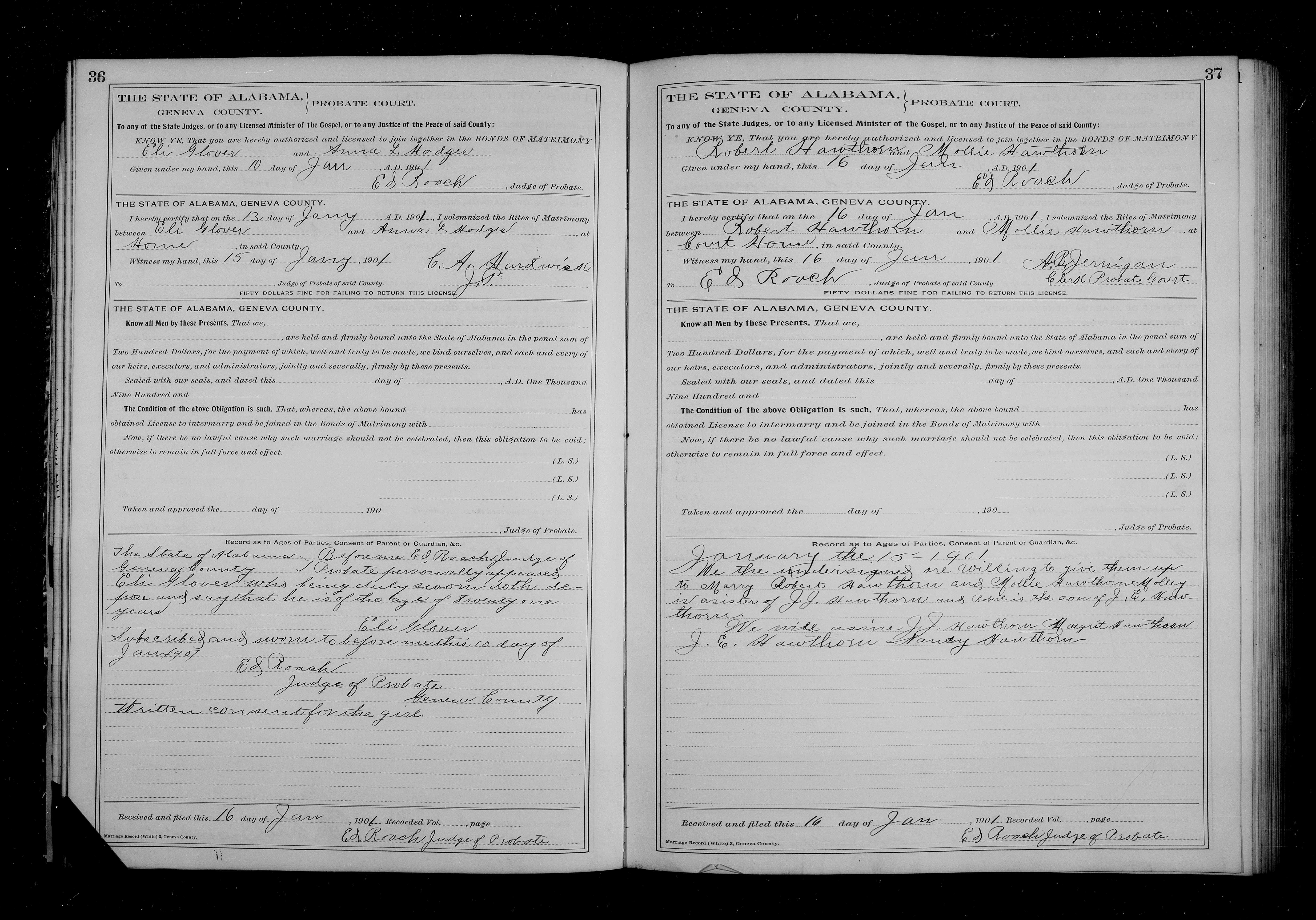 Alabama, County Marriages, 1805-1967